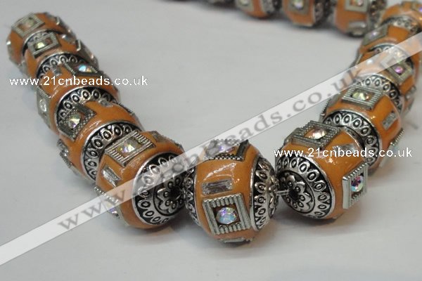 CIB133 18mm round fashion Indonesia jewelry beads wholesale