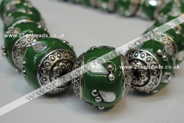 CIB145 18mm round fashion Indonesia jewelry beads wholesale