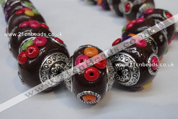 CIB153 21mm round fashion Indonesia jewelry beads wholesale