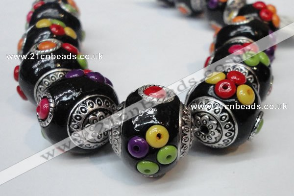 CIB154 21mm round fashion Indonesia jewelry beads wholesale