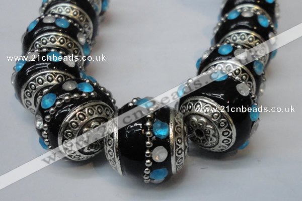 CIB172 19mm round fashion Indonesia jewelry beads wholesale