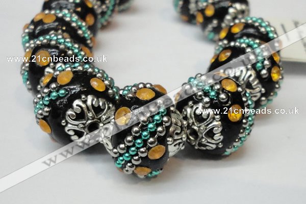 CIB180 18mm round fashion Indonesia jewelry beads wholesale