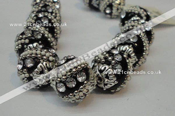 CIB181 18mm round fashion Indonesia jewelry beads wholesale