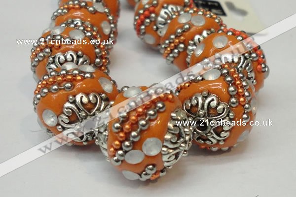CIB184 18mm round fashion Indonesia jewelry beads wholesale