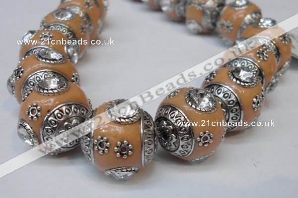 CIB191 19mm round fashion Indonesia jewelry beads wholesale