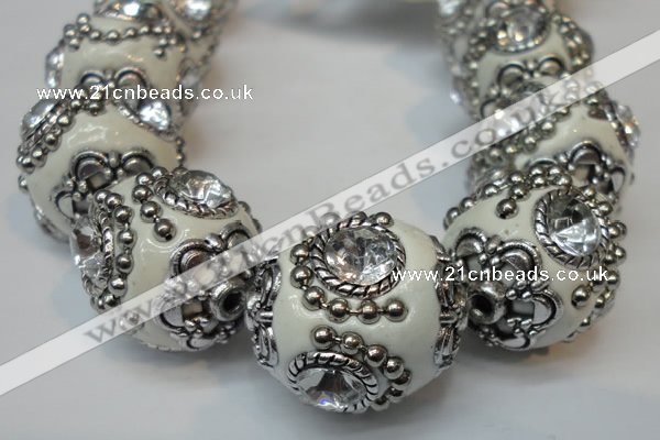 CIB200 19mm round fashion Indonesia jewelry beads wholesale