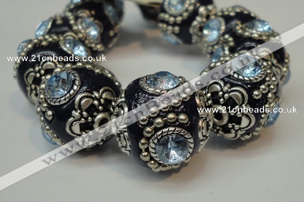 CIB204 19mm round fashion Indonesia jewelry beads wholesale