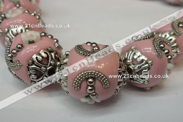 CIB210 17mm round fashion Indonesia jewelry beads wholesale