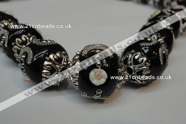 CIB213 17mm round fashion Indonesia jewelry beads wholesale