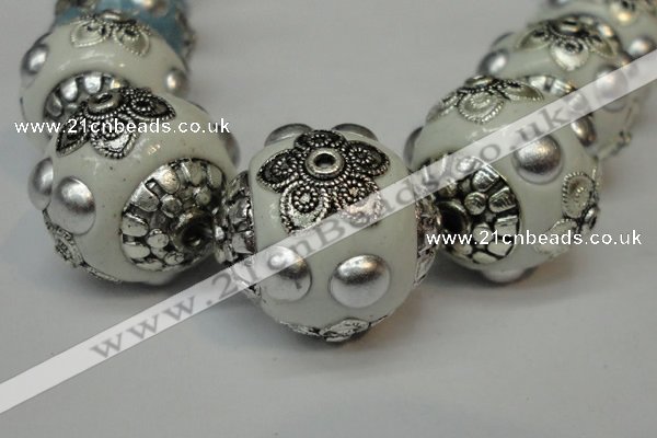 CIB220 18mm round fashion Indonesia jewelry beads wholesale