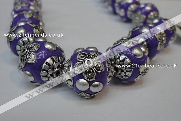 CIB222 18mm round fashion Indonesia jewelry beads wholesale