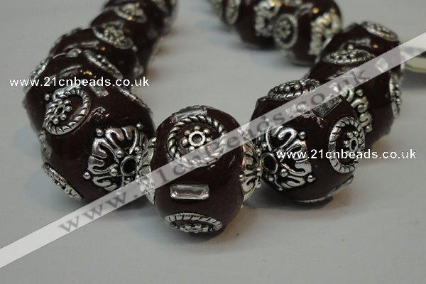 CIB228 18mm round fashion Indonesia jewelry beads wholesale