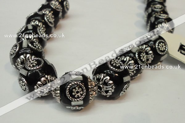 CIB229 18mm round fashion Indonesia jewelry beads wholesale