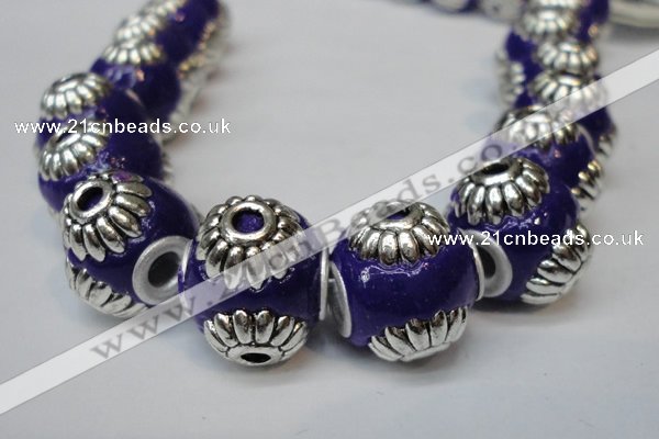 CIB232 14mm round fashion Indonesia jewelry beads wholesale