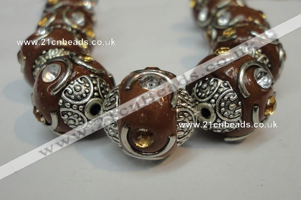 CIB236 15mm round fashion Indonesia jewelry beads wholesale