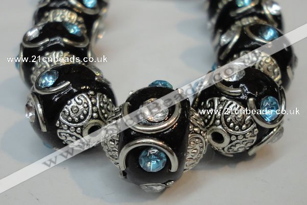 CIB237 15mm round fashion Indonesia jewelry beads wholesale