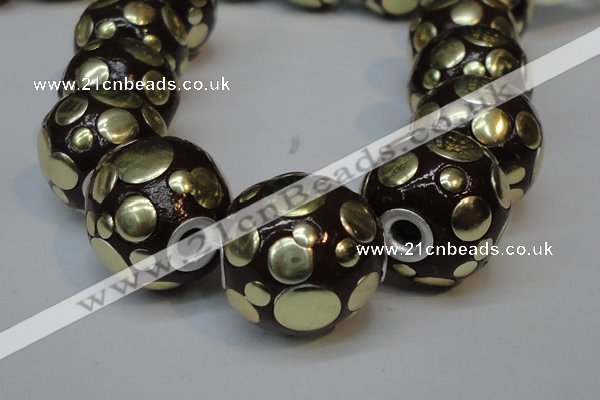 CIB246 18mm round fashion Indonesia jewelry beads wholesale
