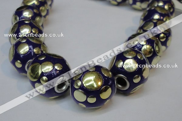 CIB247 18mm round fashion Indonesia jewelry beads wholesale