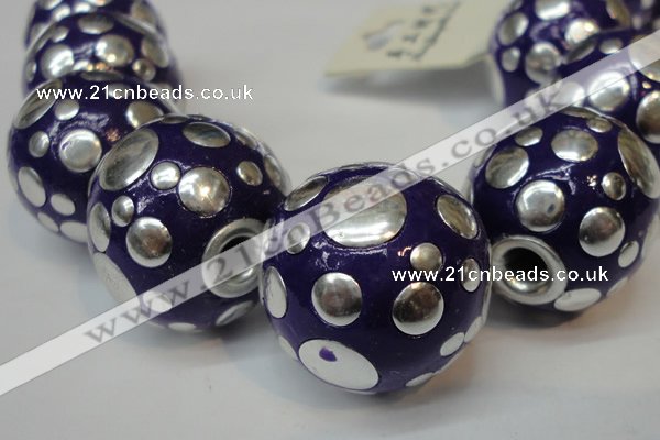 CIB252 22mm round fashion Indonesia jewelry beads wholesale