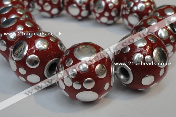 CIB253 22mm round fashion Indonesia jewelry beads wholesale