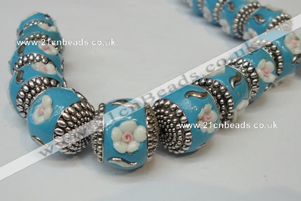 CIB261 17*18mm drum fashion Indonesia jewelry beads wholesale