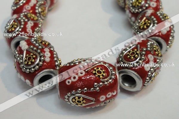 CIB300 15*20mm drum fashion Indonesia jewelry beads wholesale