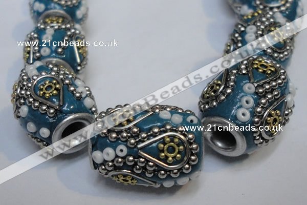 CIB301 15*20mm drum fashion Indonesia jewelry beads wholesale