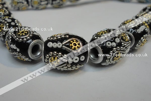 CIB302 15*20mm drum fashion Indonesia jewelry beads wholesale