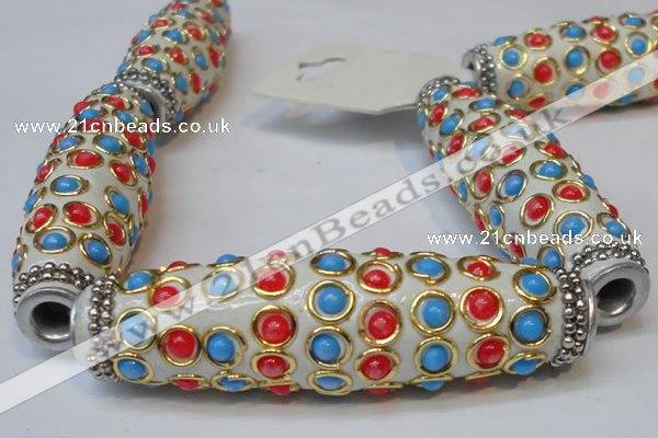 CIB33 17*60mm rice fashion Indonesia jewelry beads wholesale