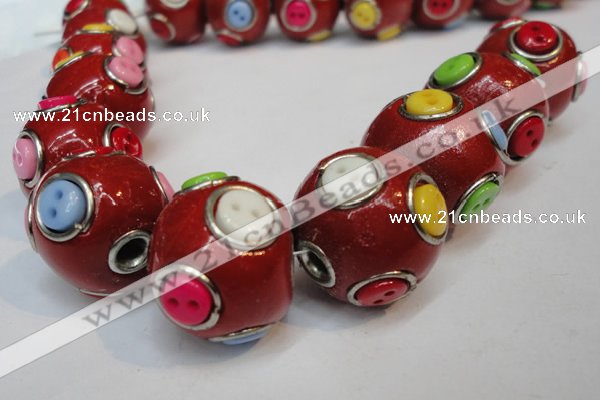 CIB350 20mm round fashion Indonesia jewelry beads wholesale