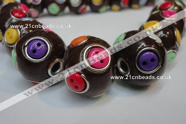 CIB351 20mm round fashion Indonesia jewelry beads wholesale