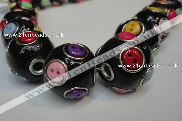 CIB352 20mm round fashion Indonesia jewelry beads wholesale