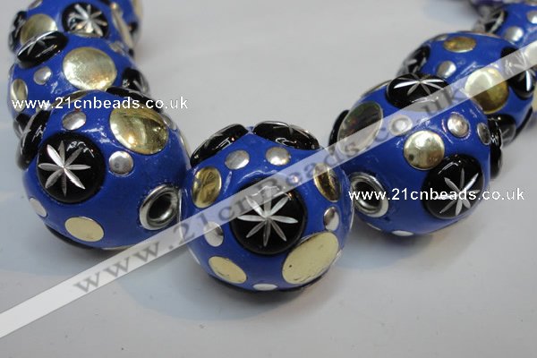 CIB365 23mm round fashion Indonesia jewelry beads wholesale