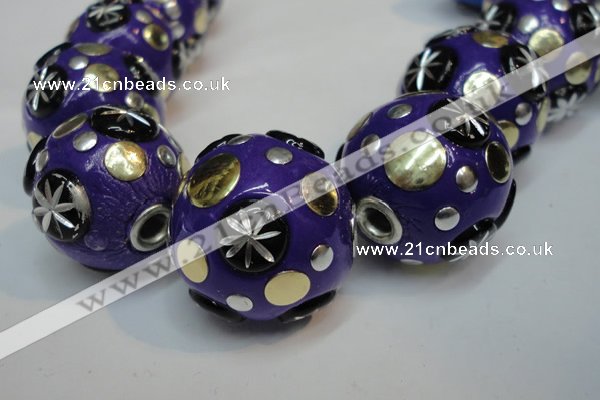 CIB366 23mm round fashion Indonesia jewelry beads wholesale