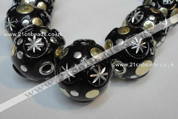 CIB367 23mm round fashion Indonesia jewelry beads wholesale