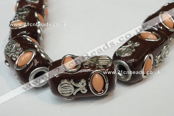 CIB369 15*25mm drum fashion Indonesia jewelry beads wholesale
