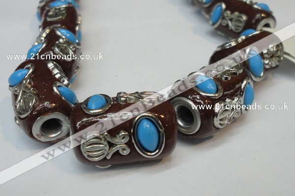 CIB370 15*25mm drum fashion Indonesia jewelry beads wholesale