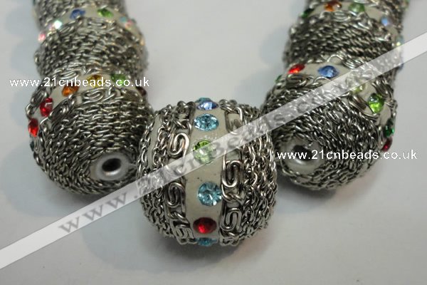 CIB460 25mm round fashion Indonesia jewelry beads wholesale