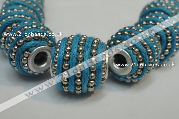 CIB473 14*14mm drum fashion Indonesia jewelry beads wholesale