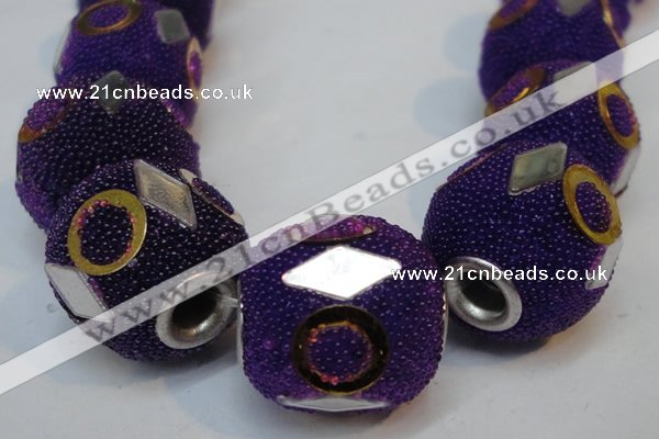 CIB482 15*16mm drum fashion Indonesia jewelry beads wholesale