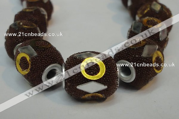 CIB483 15*16mm drum fashion Indonesia jewelry beads wholesale