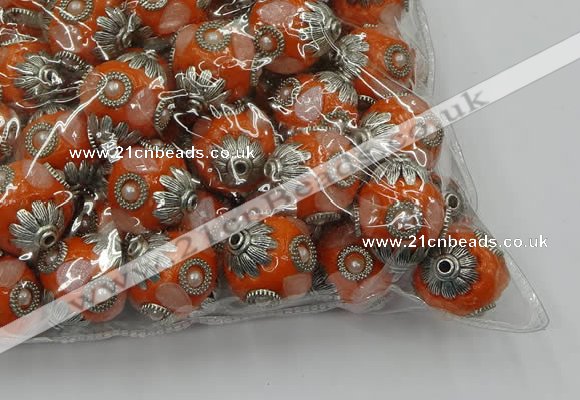 CIB503 22mm round fashion Indonesia jewelry beads wholesale