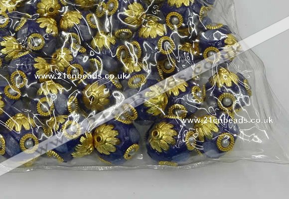 CIB536 22mm round fashion Indonesia jewelry beads wholesale