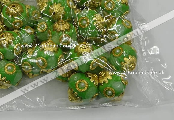 CIB538 22mm round fashion Indonesia jewelry beads wholesale