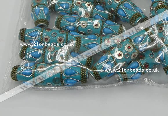 CIB569 16*60mm rice fashion Indonesia jewelry beads wholesale