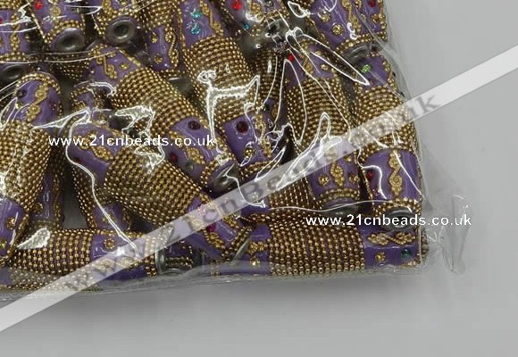 CIB602 16*60mm rice fashion Indonesia jewelry beads wholesale
