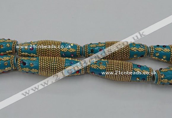 CIB607 16*60mm rice fashion Indonesia jewelry beads wholesale