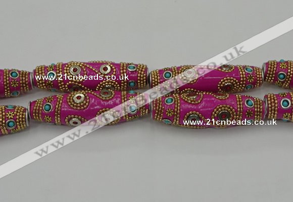 CIB664 16*60mm rice fashion Indonesia jewelry beads wholesale