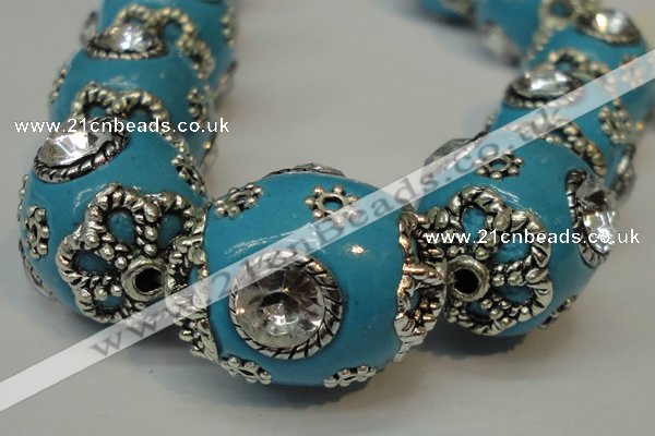 CIB82 16*22mm oval fashion Indonesia jewelry beads wholesale