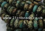 CIJ08 15.5 inches 6*10mm rondelle impression jasper beads wholesale